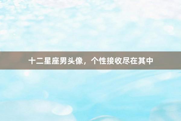 十二星座男头像,个性接收尽在其中